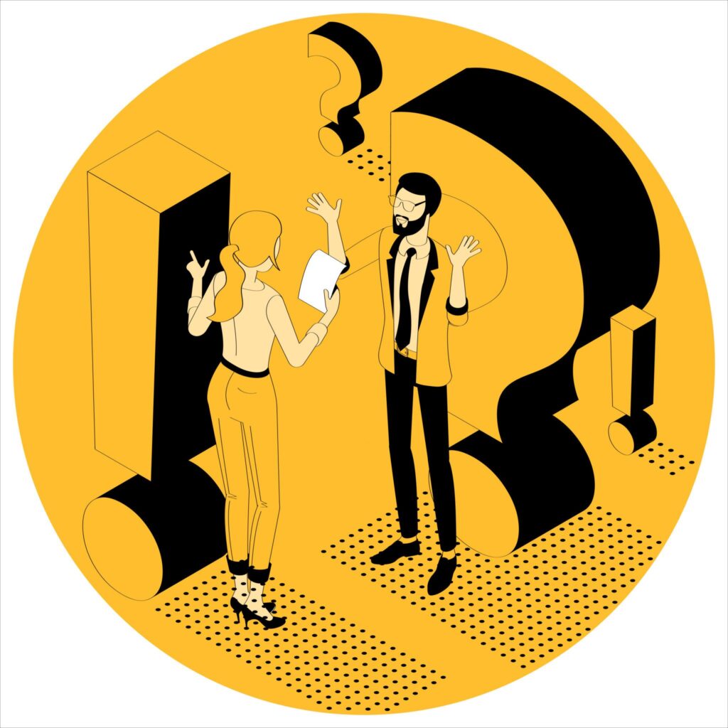 Illustration showing a website message aligned with customer problems to improve conversions.